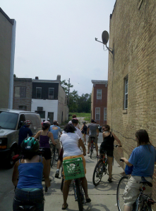 starting the ride from Duncan St Miracle Garden